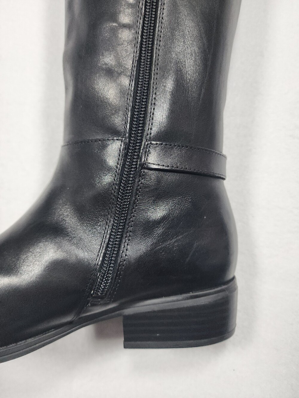 Lauren Ralph Lauren Black and Brown Leather Knee-High Riding Boots - Picture 16 of 16